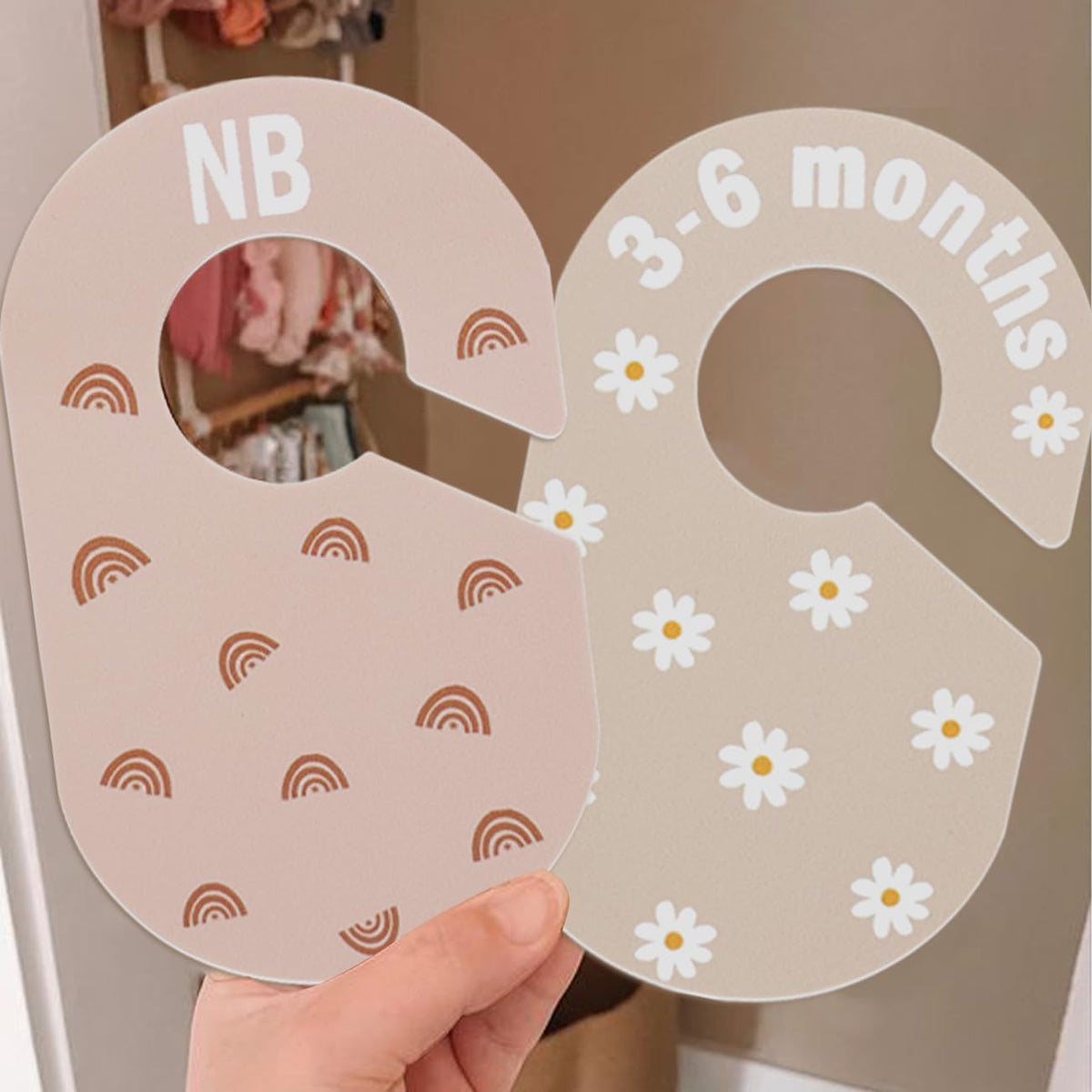Baby Closet Dividers 8 Pack – Baby Clothes Organizer, Green Leaf Baby Closet Organizer for Neutral Nursery, Baby Clothes Dividers for Closet (Green)