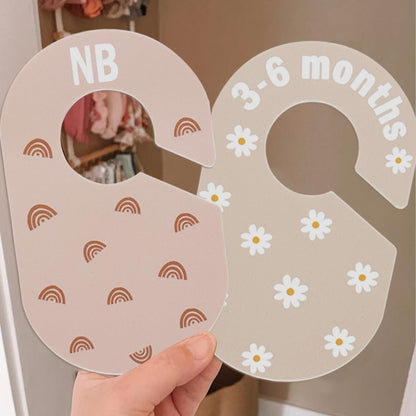 Baby Closet Dividers 8 Pack – Baby Clothes Organizer, Green Leaf Baby Closet Organizer for Neutral Nursery, Baby Clothes Dividers for Closet (Green)