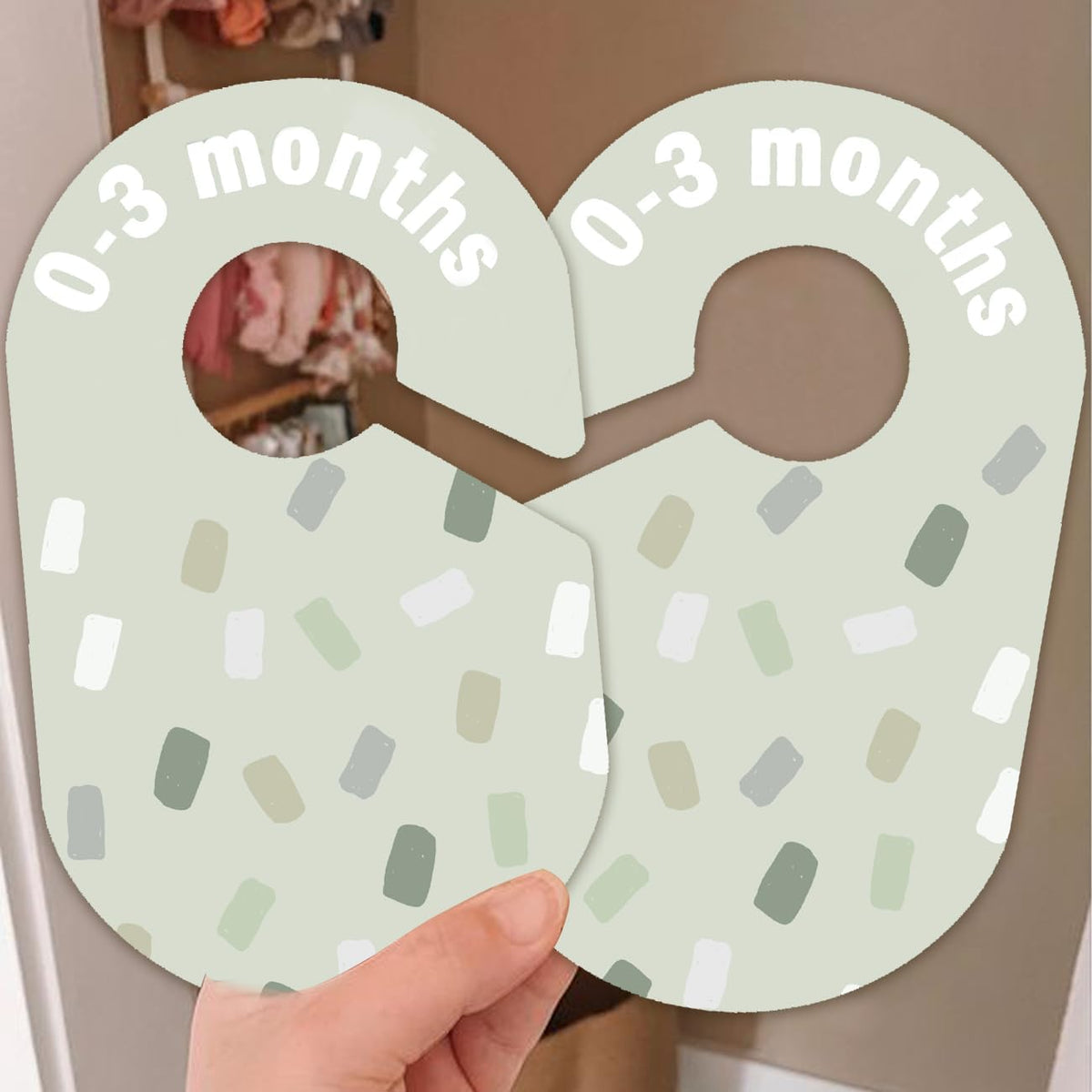 Baby Closet Dividers 8 Pack – Baby Clothes Organizer, Green Leaf Baby Closet Organizer for Neutral Nursery, Baby Clothes Dividers for Closet (Green)