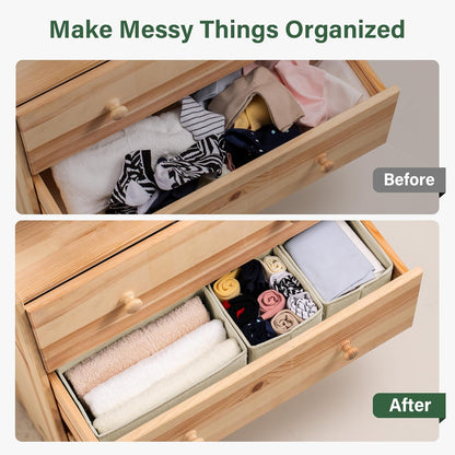 16 Pack Drawer Organizer Clothes Dresser Organizers for Clothing