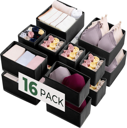 16 Pack Drawer Organizer Clothes Dresser Organizers for Clothing