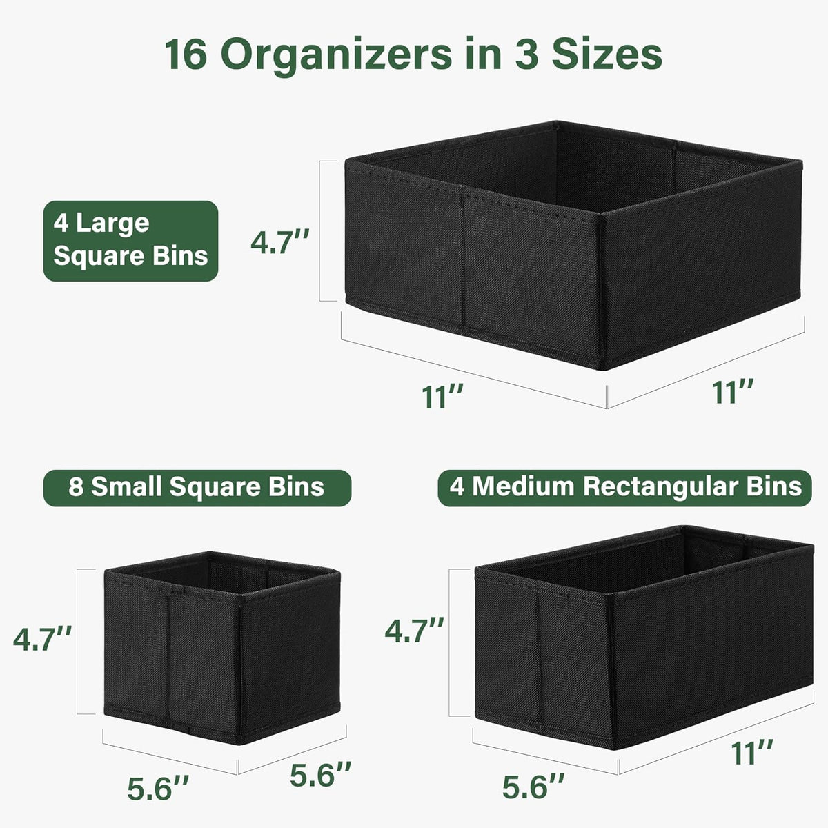 16 Pack Drawer Organizer Clothes Dresser Organizers for Clothing