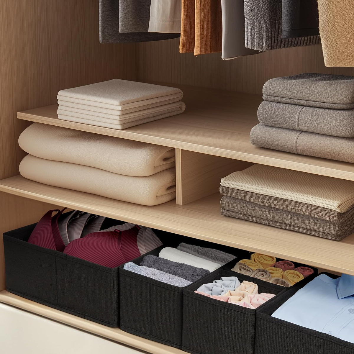 16 Pack Drawer Organizer Clothes Dresser Organizers for Clothing