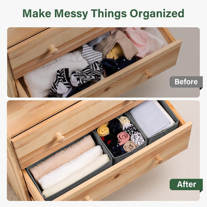 16 Pack Drawer Organizer Clothes Dresser Organizers for Clothing