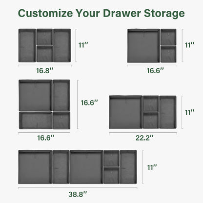 16 Pack Drawer Organizer Clothes Dresser Organizers for Clothing