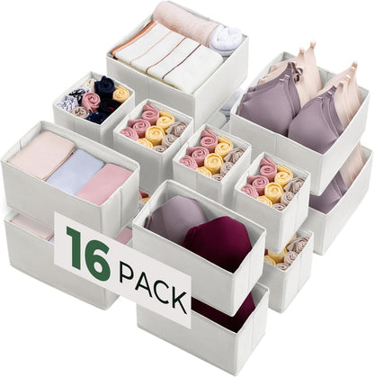 16 Pack Drawer Organizer Clothes Dresser Organizers for Clothing