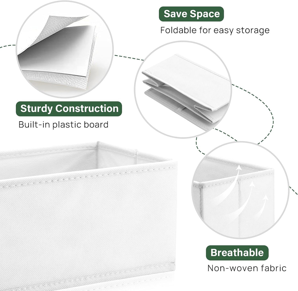 16 Pack Drawer Organizer Clothes Dresser Organizers for Clothing