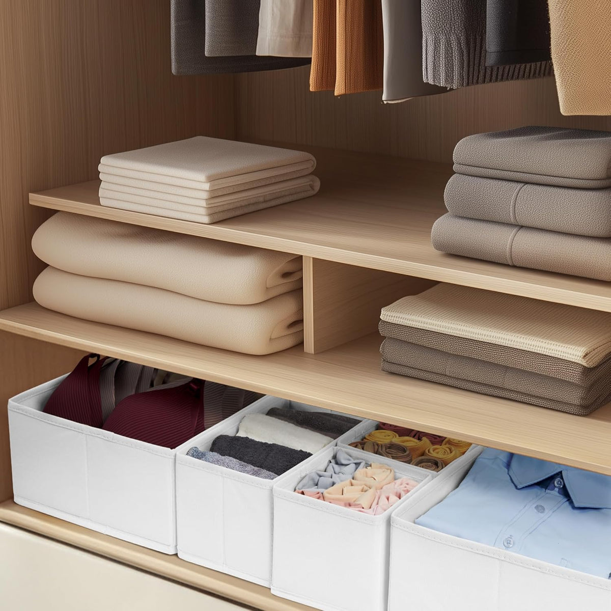 16 Pack Drawer Organizer Clothes Dresser Organizers for Clothing