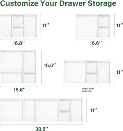 16 Pack Drawer Organizer Clothes Dresser Organizers for Clothing