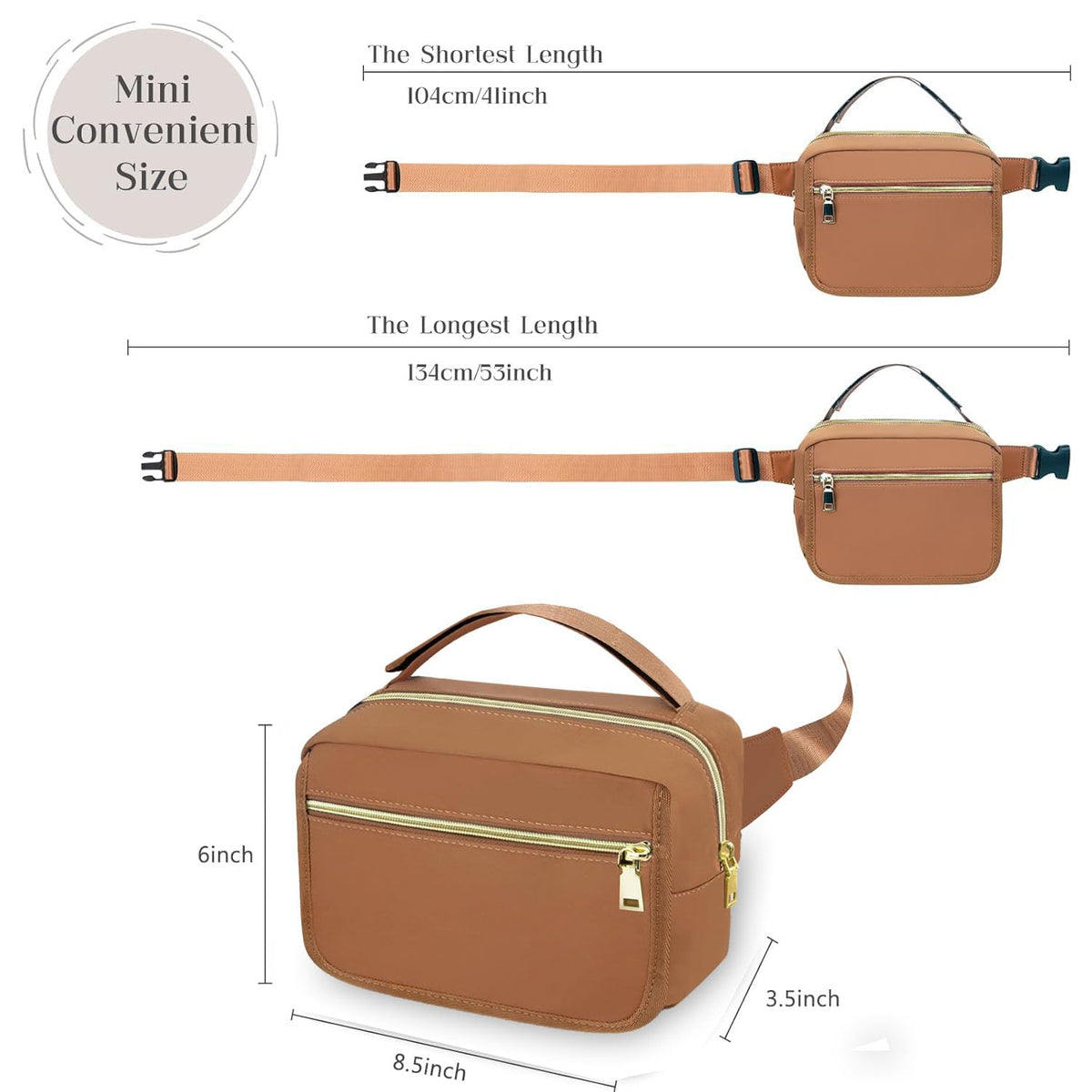 Small Diaper Bag with Portable Changing Pad, Crossbody Diaper Pack with Wipes Pocket, Women Waist Bag for Travel Stroller, Olive Green