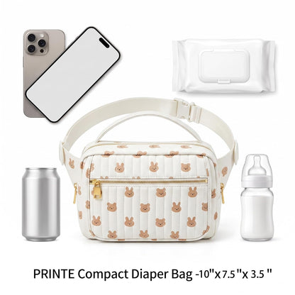 Small Diaper Bag with Portable Changing Pad, Crossbody Diaper Pack with Wipes Pocket, Women Waist Bag for Travel Stroller, Olive Green