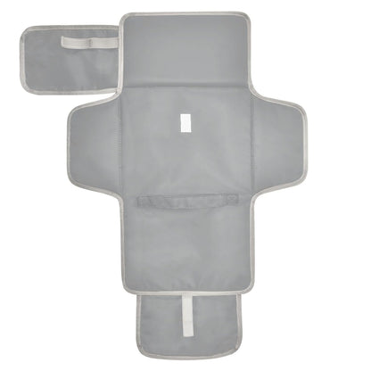 Sport Gray Portable Diaper Changing Pad, Waterproof Baby Changing Mat with Storage Pocket & Built-in Pillow, Foldable Travel Pad, Newborn Gift Set for Boy Girl