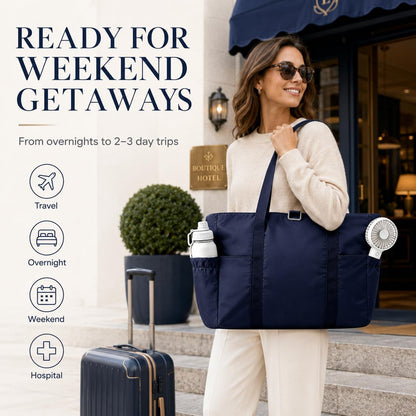 Travel Bags for Women, 26L Capacity Travel Bag, Small Zipper Tote Bag for Work Every Day, Lightweight Shoulder Handbag Hospital Overnight Weekender Bag Travel Essentials