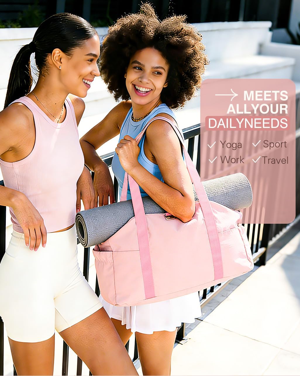 Travel Bags for Women, 26L Capacity Travel Bag, Small Zipper Tote Bag for Work Every Day, Lightweight Shoulder Handbag Hospital Overnight Weekender Bag Travel Essentials