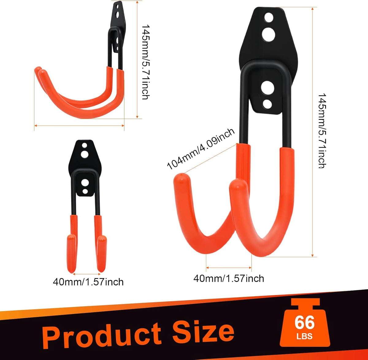Stroller Hanger with Anti-Slip Rubber,Wall Mount