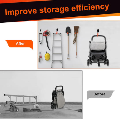Stroller Hanger with Anti-Slip Rubber,Wall Mount