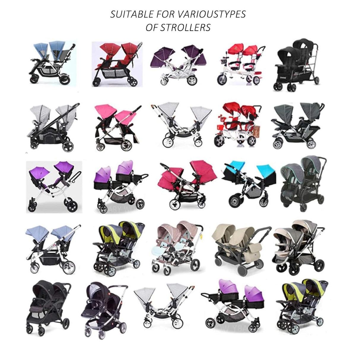 Weather Shield Double Popular for Swivel Wheel Stroller Universal Size Baby Rain Cover/Wind Shield Deal (Black)