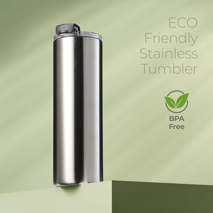 ™ 18 oz Slim Insulated Tumbler with Lid & Straw – Vacuum Insulated Stainless Steel, Leakproof, Cupholder Friendly – Perfect for Iced Coffee, Water & Travel – Lava Grey