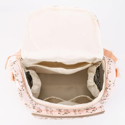 Quilted Stroller Bag, Floral Diaper Bag with Insulated Pocket
