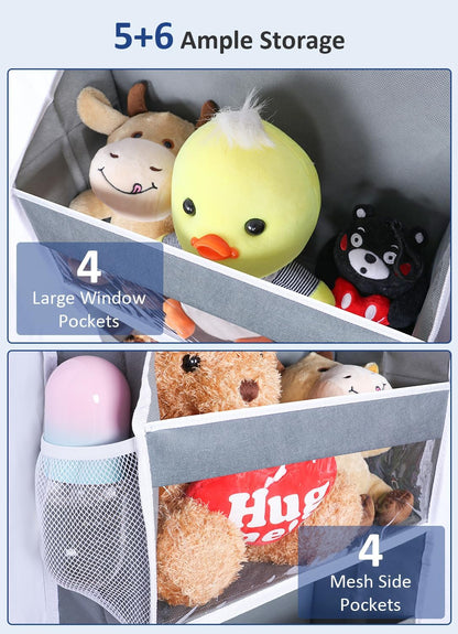 Over the Door Organizer for Bedroom, Pantry, Bathroom, 5 Large Pockets