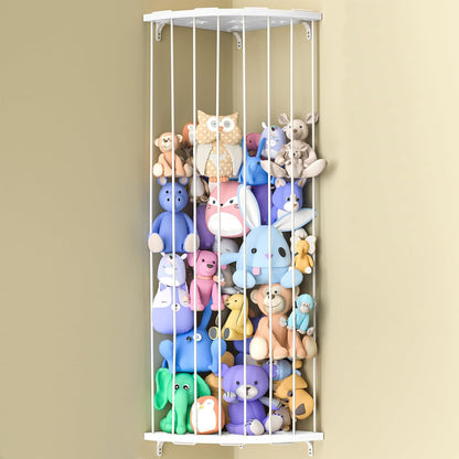 Jtksfcl Stuffed Animal Storage, Corner Stuffed Toy Shelf for Kids Room