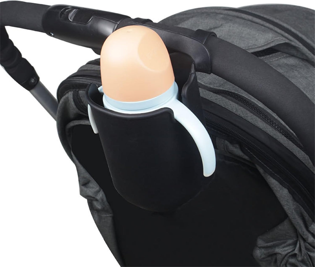 Universal Stroller Cup Holder Bottle Holder Silicone Phone Holder Organizer for Stroller Bike Treadmill Walker Boats Silicone
