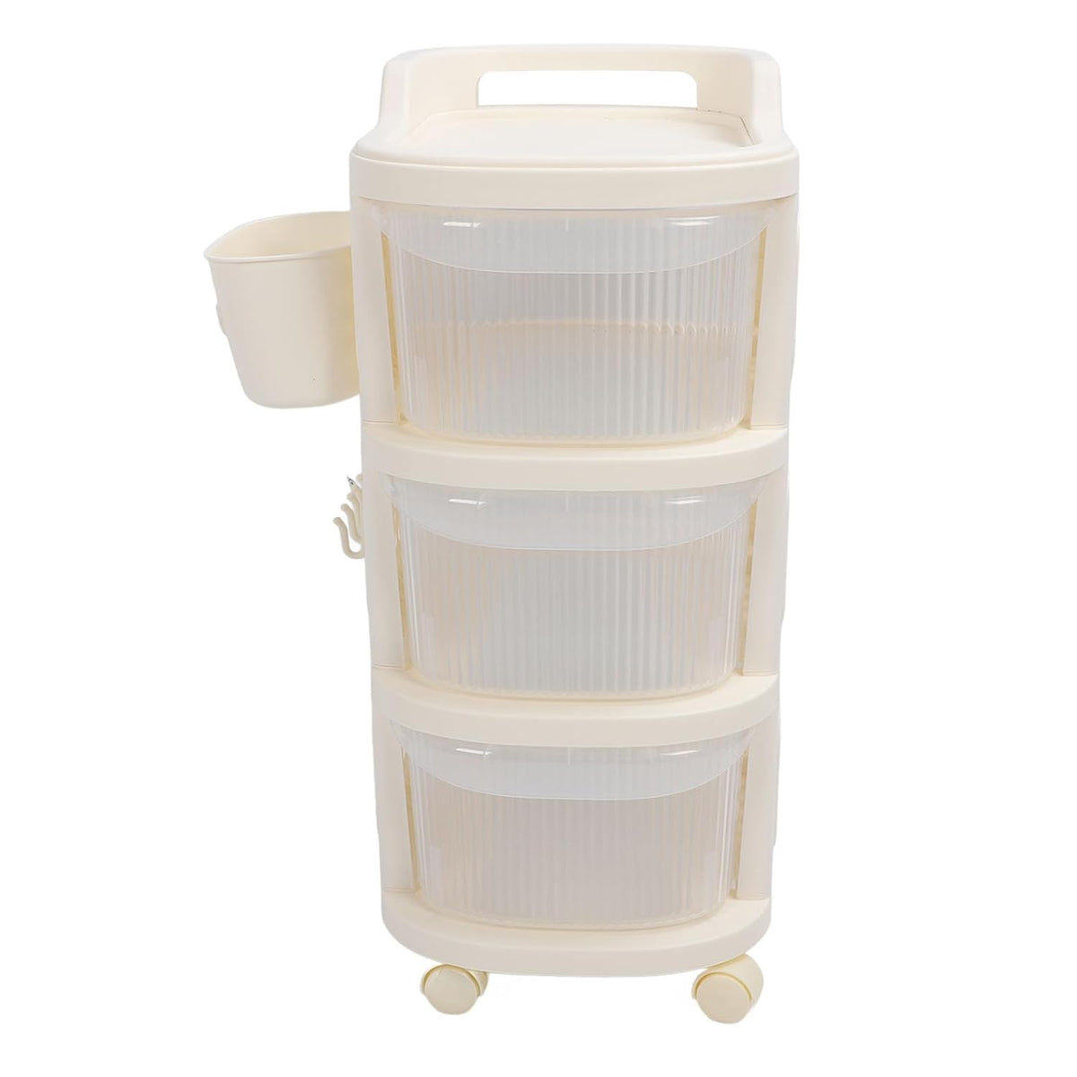 Baby Diaper, 3 Tier Movable with Wheels Baby Diaper Cart, Changing Table Organizer with Storage for Diapers, for Nursery Changing Station Bedside Cart