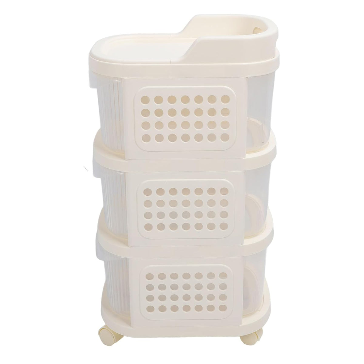 Baby Diaper, 3 Tier Movable with Wheels Baby Diaper Cart, Changing Table Organizer with Storage for Diapers, for Nursery Changing Station Bedside Cart