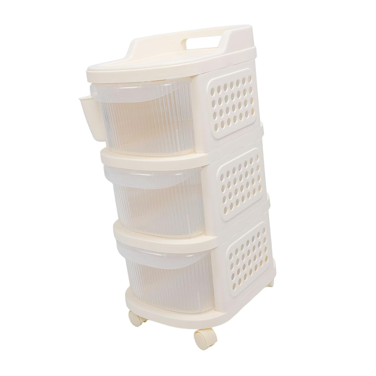 Baby Diaper, 3 Tier Movable with Wheels Baby Diaper Cart, Changing Table Organizer with Storage for Diapers, for Nursery Changing Station Bedside Cart