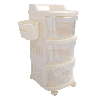 Baby Diaper, 3 Tier Movable with Wheels Baby Diaper Cart, Changing Table Organizer with Storage for Diapers, for Nursery Changing Station Bedside Cart