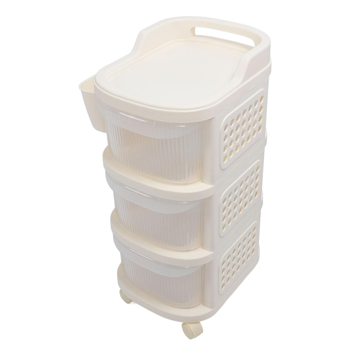 Baby Diaper, 3 Tier Movable with Wheels Baby Diaper Cart, Changing Table Organizer with Storage for Diapers, for Nursery Changing Station Bedside Cart