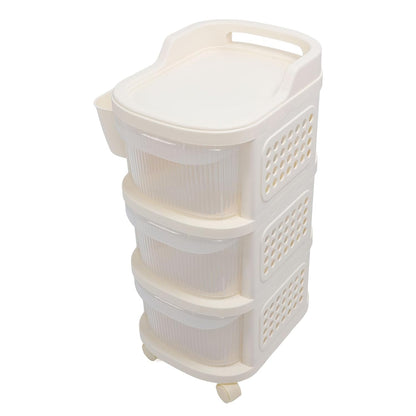 Baby Diaper, 3 Tier Movable with Wheels Baby Diaper Cart, Changing Table Organizer with Storage for Diapers, for Nursery Changing Station Bedside Cart