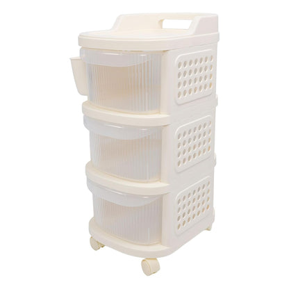 Baby Diaper, 3 Tier Movable with Wheels Baby Diaper Cart, Changing Table Organizer with Storage for Diapers, for Nursery Changing Station Bedside Cart