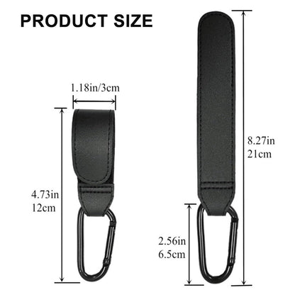 4 Pack Stroller Hooks, Adjustable Stroller Clips for Bags Hanging