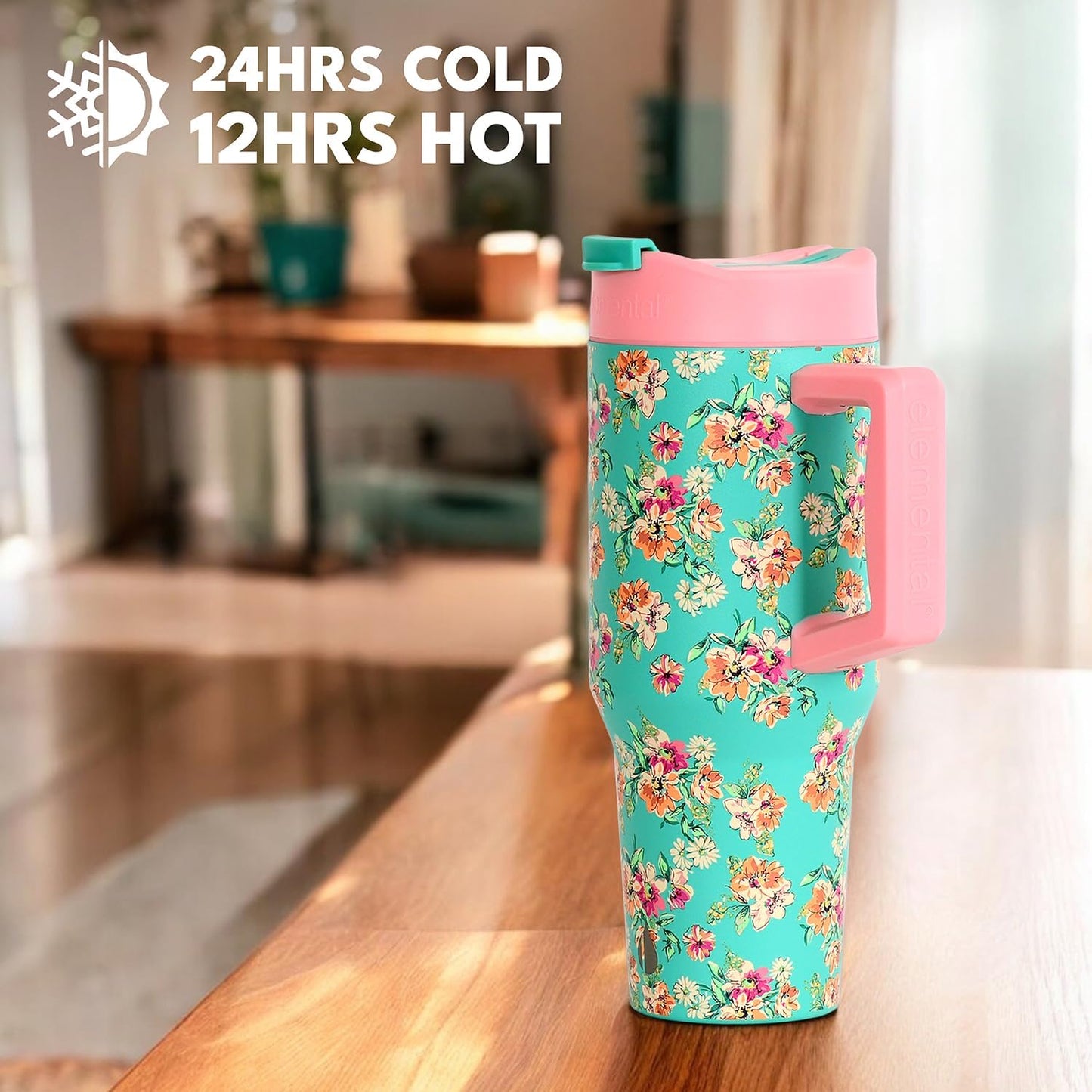 100% Leak Proof 32oz Tumbler with Handle & Straw Travel Mug | Stainless Steel Double Wall Insulated Tumbler for Hot and Cold Beverages with Sip & Straw Lid - Colors B