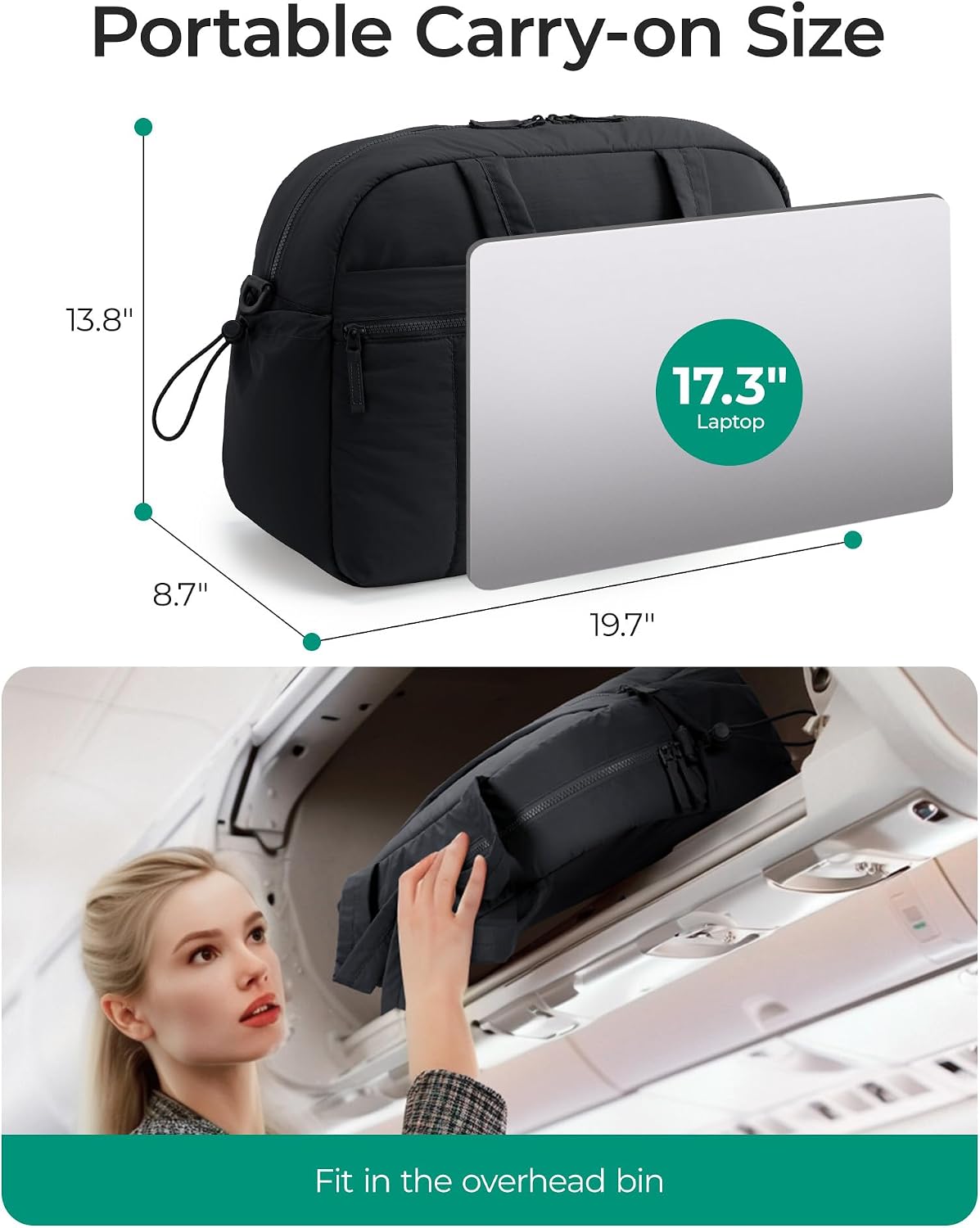 Duffle Bag for Travel, Gym Bag for Women, Weekender Carry on