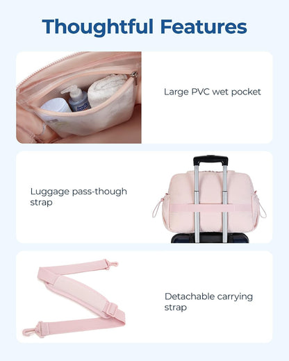 Duffle Bag for Travel, Gym Bag for Women, Weekender Carry on
