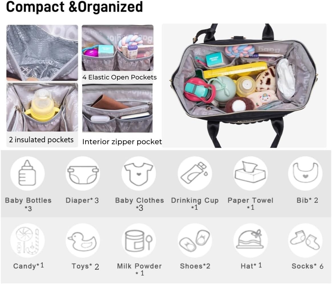 Small Diaper Bag Tote Crossbody, Medium Baby Bag Convertible Backpack for Women Diaper Purse