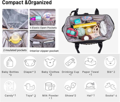 Small Diaper Bag Tote Crossbody, Medium Baby Bag Convertible Backpack for Women Diaper Purse