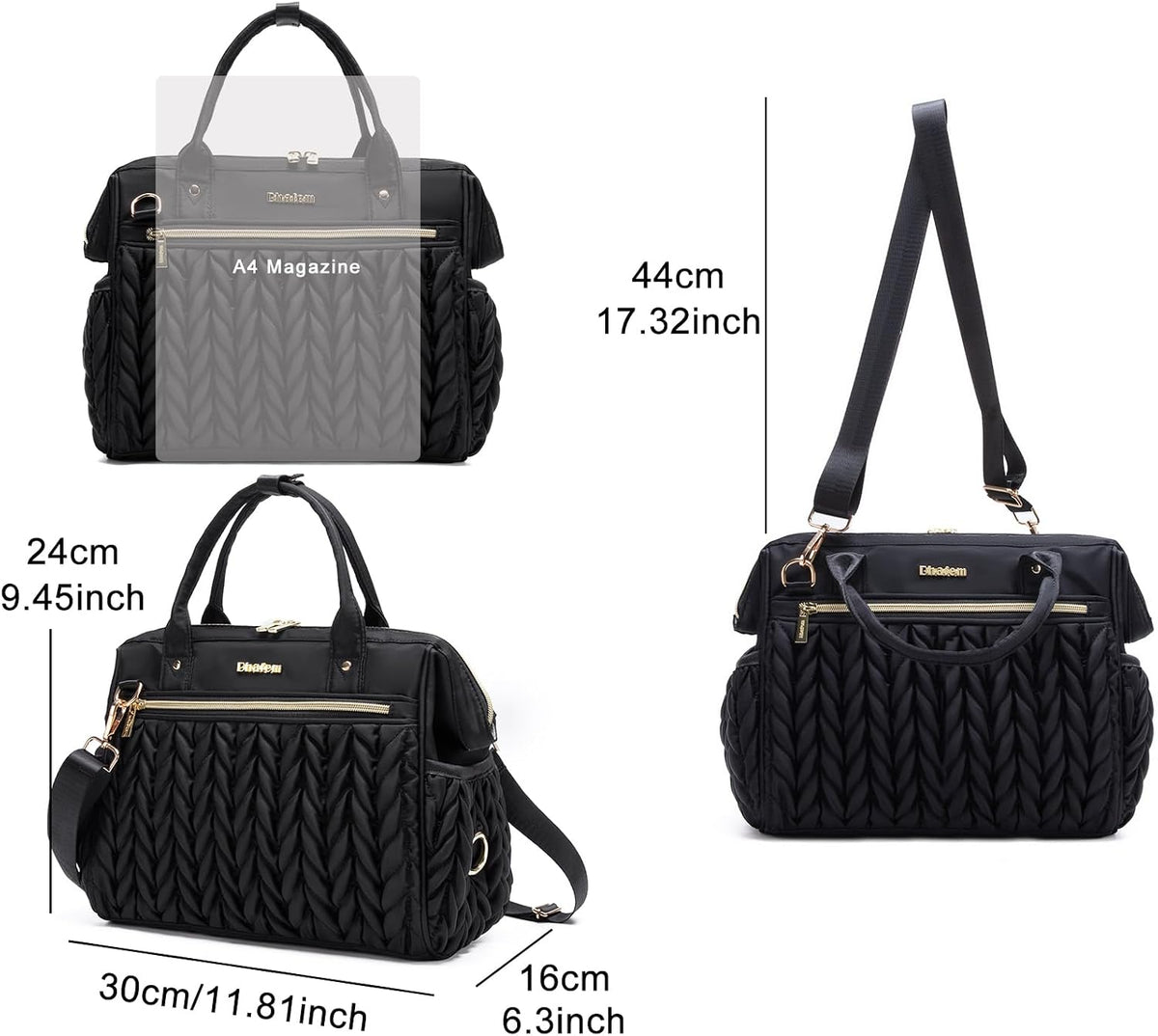 Small Diaper Bag Tote Crossbody, Medium Baby Bag Convertible Backpack for Women Diaper Purse