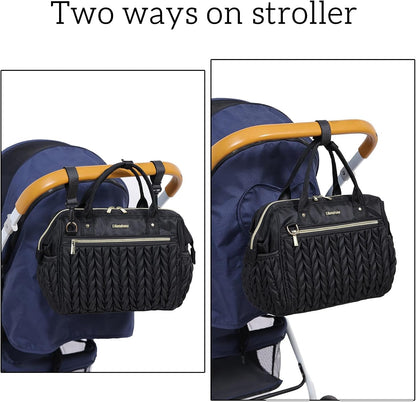 Small Diaper Bag Tote Crossbody, Medium Baby Bag Convertible Backpack for Women Diaper Purse