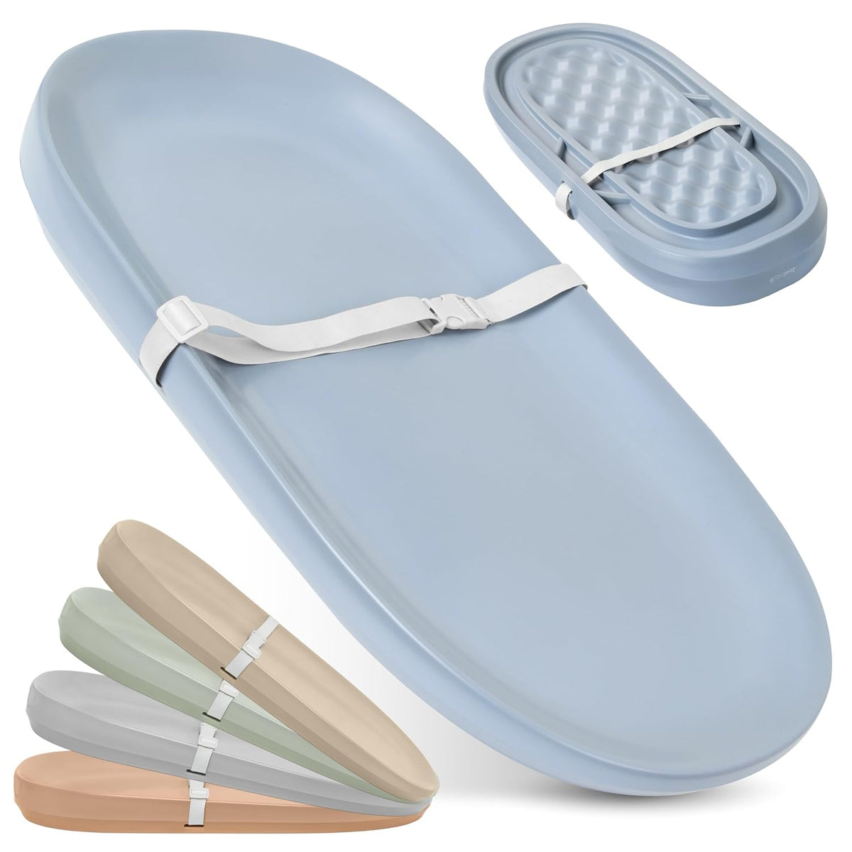 Waterproof Baby Changing Pad - Easy to Clean, Lightweight & Portable - Large Foam Cushion for Comfort (Sage)