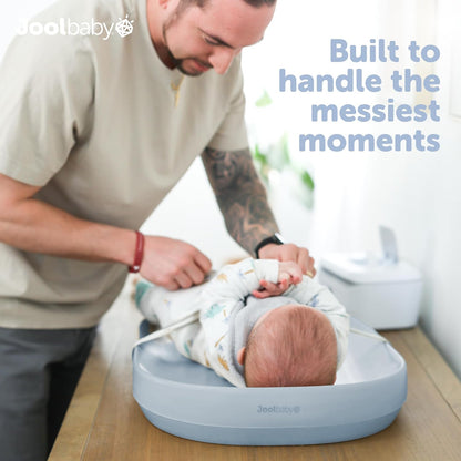 Waterproof Baby Changing Pad - Easy to Clean, Lightweight & Portable - Large Foam Cushion for Comfort (Sage)
