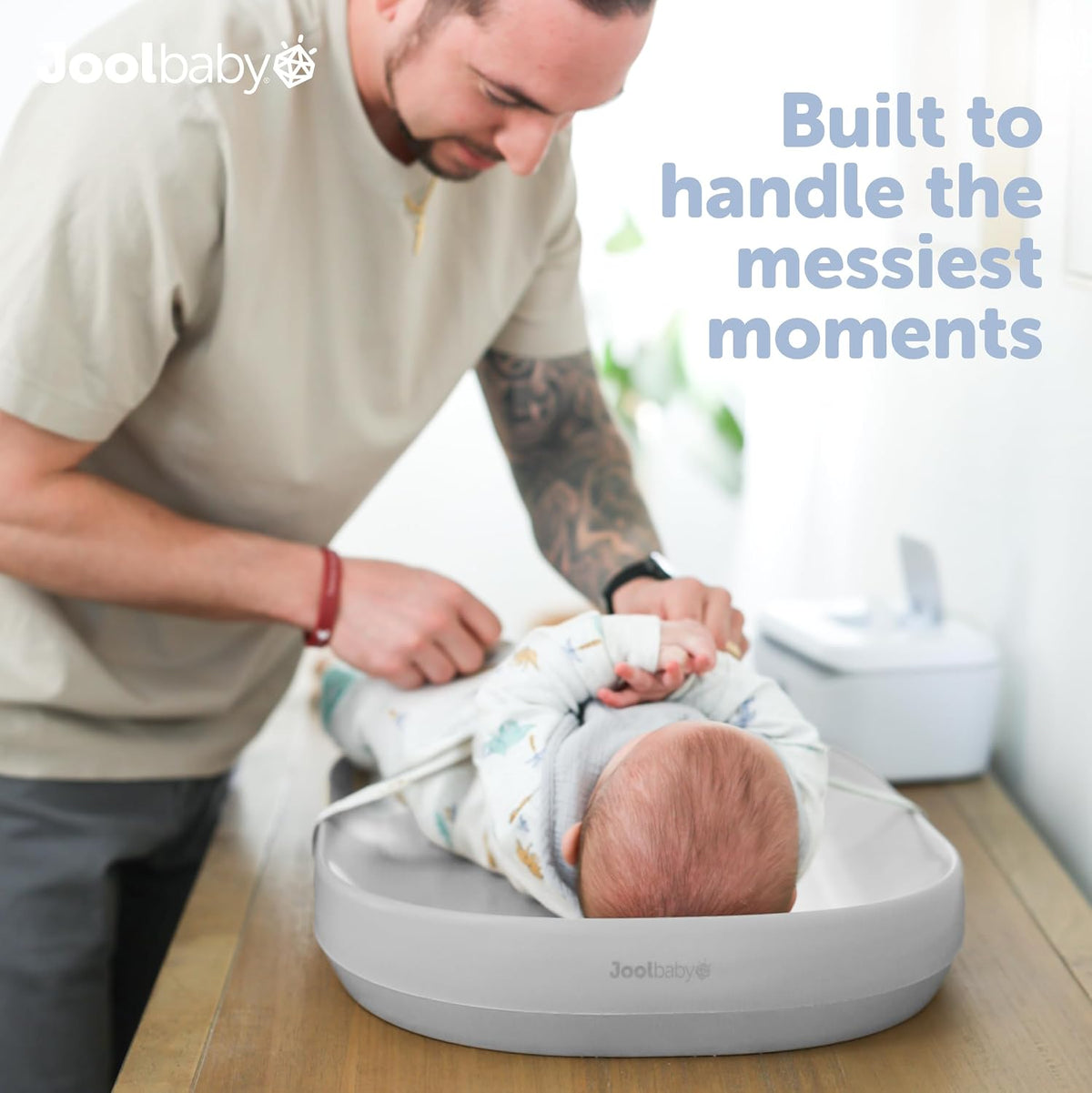 Waterproof Baby Changing Pad - Easy to Clean, Lightweight & Portable - Large Foam Cushion for Comfort (Sage)