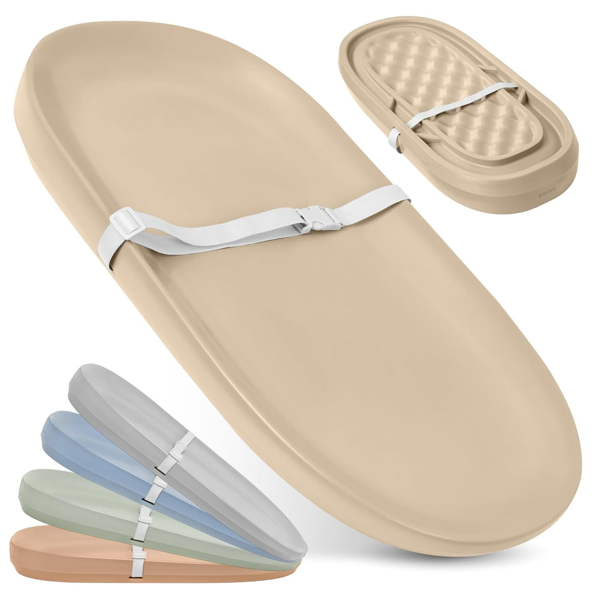 Waterproof Baby Changing Pad - Easy to Clean, Lightweight & Portable - Large Foam Cushion for Comfort (Sage)