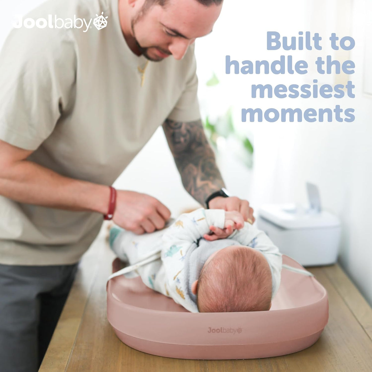 Waterproof Baby Changing Pad - Easy to Clean, Lightweight & Portable - Large Foam Cushion for Comfort (Sage)