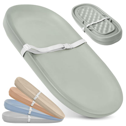 Waterproof Baby Changing Pad - Easy to Clean, Lightweight & Portable - Large Foam Cushion for Comfort (Sage)