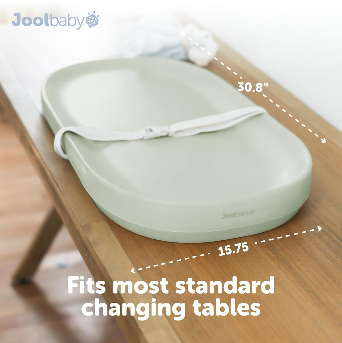 Waterproof Baby Changing Pad - Easy to Clean, Lightweight & Portable - Large Foam Cushion for Comfort (Sage)