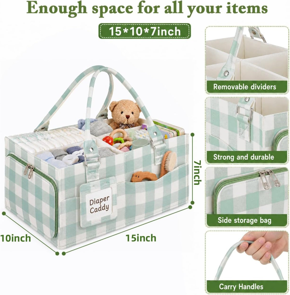 Baby Diaper Organizer for Changing Table
