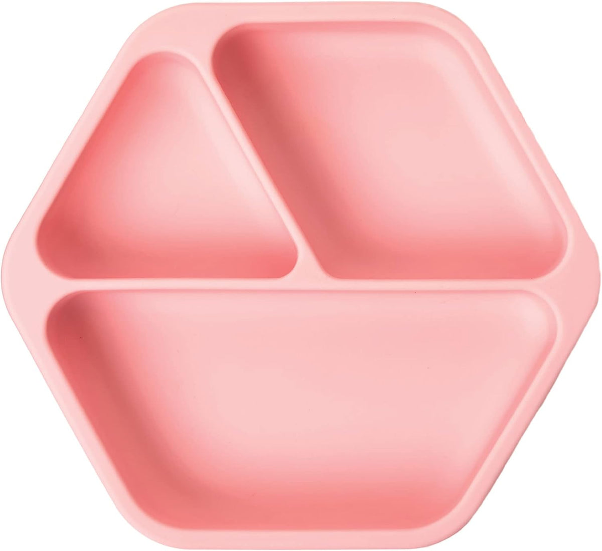 Silicone Suction Baby Plate, Suction Grip Divided Dish for First Foods and Self-Feeding Toddlers, Baby Led Weaning Supplies for Independent Eating (Indigo Plate with Lid)